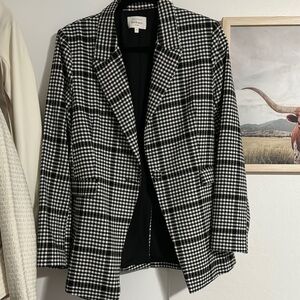 Bohme Black and White Plaid Jacket blazer